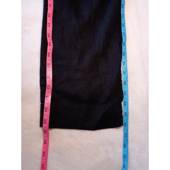 NEW Everlane Black Linen Shoestring Jumpsuit Pockets Elastic Waist Size XXS - Picture 10 of 12